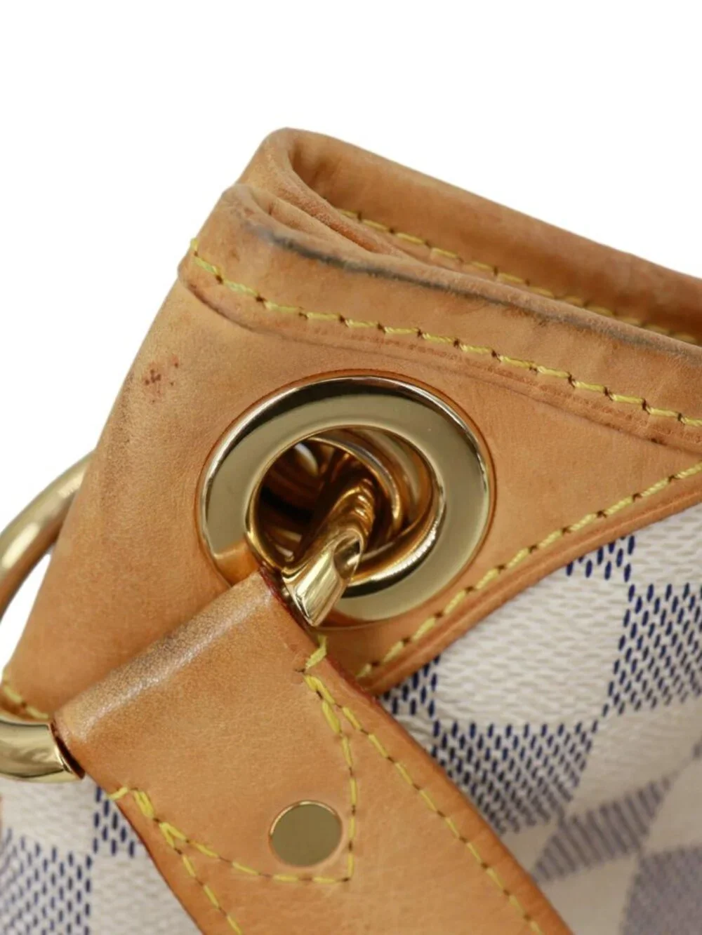 Louis Vuitton  Galliera PM Damier Azur Hobo Bag White